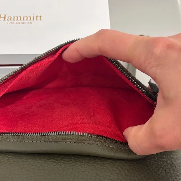 Hammitt Olive Green Leather VIP Medium with Gunmetal - Picture 6 of 8